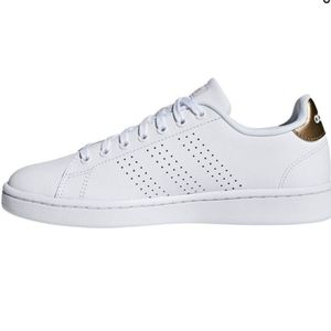 Adidas Perforated White Tennis Shoes